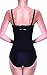 Chabame Seamless Bamboo Corset Liner - 1 Pack Black- Undergarment Waist Liner Tube Top - Breathable Soft Ultra Absorbent and Very Stretchy