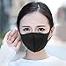 Yoruii Unisex Face Mask Dust Mask Anti Pollution Mask Reusable Mouth Masks for Cycling Camping Travel black 4 pcs
