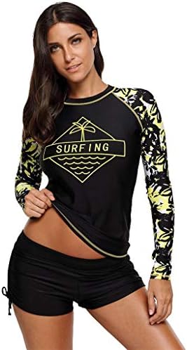 IAMUP Women's Long Sleeve UV Tops Sun Protection Swimsuit Rash Guard Surf Swim Surfing Summer Swimming Top