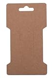 Trimweaver 100-Piece Rectangular Hair Clip Display Cards, Kraft Brown