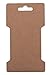 Trimweaver 100-Piece Rectangular Hair Clip Display Cards, Kraft Brown