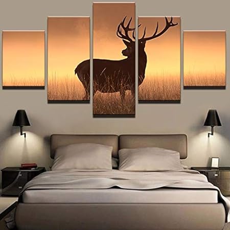 MMLXHH 5 lienzos Bosque HD Imprime imágenes para la Sala de Estar