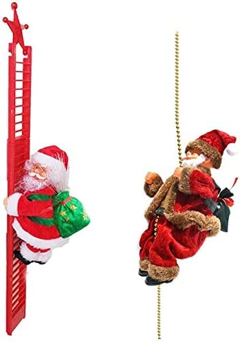 Amazon 電気サンタクロース サンタクロース 飾り サンタ人形 電動人形 おもちゃ はしごを登るサンタクロース 部屋 装飾 おもちゃ おもちゃ
