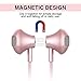 Picun Wireless Headphones 10 Hrs Playback Sport Bluetooth Headphones HiFi Stereo Sound in-Ear Anti-Fall Off Earbuds with Mic, IPX5 Waterproof Magnetic Earphones for Workout Gym Running (Rose Gold)