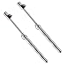 CZC AUTO Tire Pressure Gauge, Straight-on Foot Dual Head Chucks Auto Service Gage, Heavy Duty Air Gauge 10-150PSI 100-1000KPa for Car Truck RV Van (2 Packs, Silver)