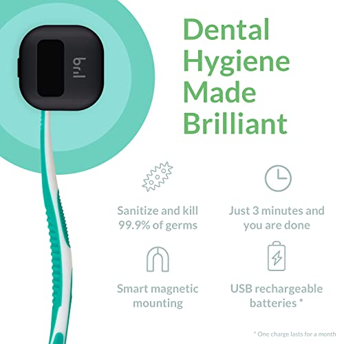Bril UVC Toothbrush Sanitizer, Portable Sterilizer, Cover, Holder, and