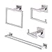 Kes 4-Piece Bathroom Accessory Set, Includes Double Towel Bar, Toilet Paper Holder, Towel Ring, Double Robe Hook - SUS 304 Stainless Steel Brushed Finish Wall Mount, LA242-43