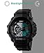 Digital Watch Teens Boys Mens Sports Water Resistant Outdoor Easy Read Military Back Light Black Big Face 1213 (Gray)