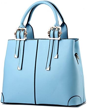 HeyKiss Lady Euroupe and America Temperament Fashion Simple Handbag(Blue Sky)