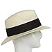 ULTRAFINO Monte Cristo Classic Fedora Straw Panama Hat Sun Wide Brim Lightweight Beach UPF50+ Men or Women