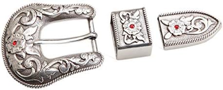 kokungkuan Sheridan Style Single Prong Antique Silver Belt Buckle Set 1" (25 mm) for 22~24.5mm Belt