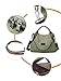 xiaoxiongmao Large Pocket Casual Women's Shoulder Cross body Handbags Canvas Leather Bags Army green