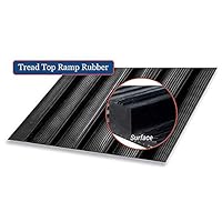 QRRI RAMPMAT-8X8X28MM 8ft. x 8ft. x 3/4in. Premium Rubber Ramp Mat with Treads
