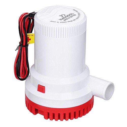 Yescom 1500GPH 12V Electric Marine Submersible Bilge Sump Water Pump for Boat Yacht