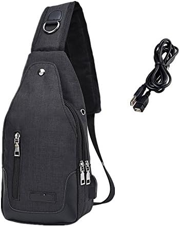 Sling Bag Shoulder Crossbody Chest Bags Lightweight Outdoor Sport Travel Backpack Daypack for Men Women (New Black)