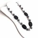 Teething Necklace for Moms to wear -Silicone Baby Teether Necklaces/Nursing Necklace with Chewbeads BPA Free
