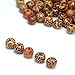 100 Pcs 10mm Fashion Mixed Eye-catching Wood Round Beads for Jewelry Making DIY
