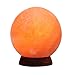 6inch 8-9Lbs Himalayan Salt Lamp Globe Hand Carved from Crystal Rock Salt Nightlight on Wood Base with Dimmer Control, Light Bulb by Oumai