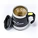 Self Stirring Coffee Mug, Automatic Electric Stainless Steel Self Mixing Coffee Mug for Morning, Travelling, Home, Office, Men and Women - 450ml / 15.2oz, Battery Operated (Black)