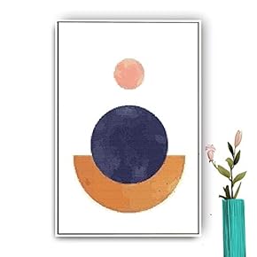 Framed Canvas Wall Art for Living Room, Bedroom Abstract House Canvas Prints for Modern Home Decoration Ready to Hang - 16"x24" inches