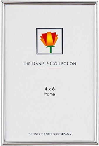 Dennis Daniels Narrow Silver Plate Picture Frame, 4 x 6 Inches, Metallic Matte Silver