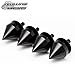 Rolling Gears JDM Bumper Quick Release Front Rear Bumper Fasteners, Spike 4 Piece (Black), 8 x O-Ring