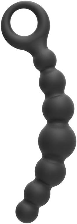 Smooth Áńálş.Plúģş Pull Beads Búttt.Pl'ugs Soft Silicone Black