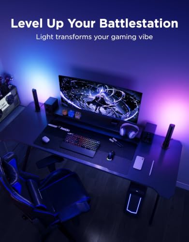 Govee Smart LED Light Bars, RGBICWW TV Backlight for Ambiance, Gaming, PC | Play Light Bar with 64 Scene Modes, Music Sync, 3 Installation, Compatible with Alexa, Matter, Google Assistant, Black