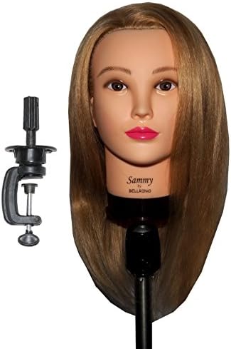 " ON SALE" Bellrino 24" Cosmetology Mannequin Manikin Training Head with Human Hair - Amelia (SAMMY)