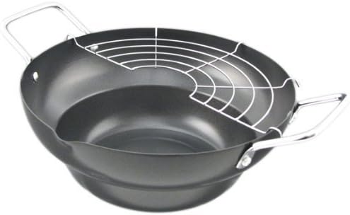 Carbon Steel Tempura Pot Fryer with Drainer - 9.5inch by JSKY