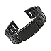 Pebble Time Round 20mm Watch Band, Threeeggs Stainless Steel Watch Strap Bracelet for Pebble Time Round 20mm Smart Watch (B - Black)
