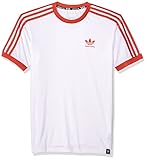adidas Originals Men's Skateboarding Clima Club Jersey, White/Trace Scarlet, L