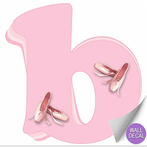 Wall Letters b Pink Ballerina Ballet Slippers Dance Shoe Custom Letter Children's Nursery Baby's