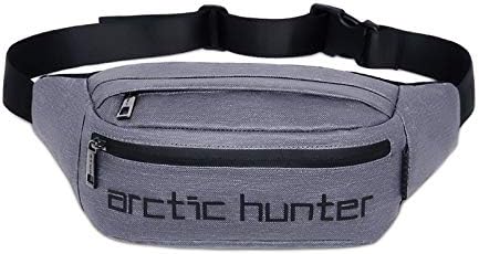Moonnight Store ARCTIC HUNTER Waist bag 2019 new men's pockets multi-functional fashion shoulder bag small chest bag Pack Money Phone Belt Bag (Gray)