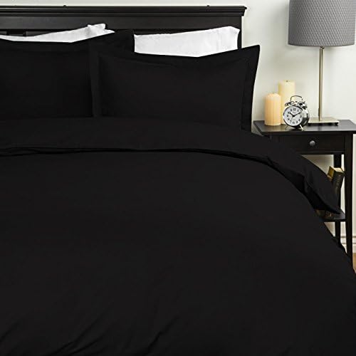Sweet Home Collection Egyptian Quality 3-Piece Duvet Set, Black, Full/Queen
