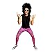 Largemouth Men's 80's Heavy Metal Pants Zebra Neon Pink (Medium)