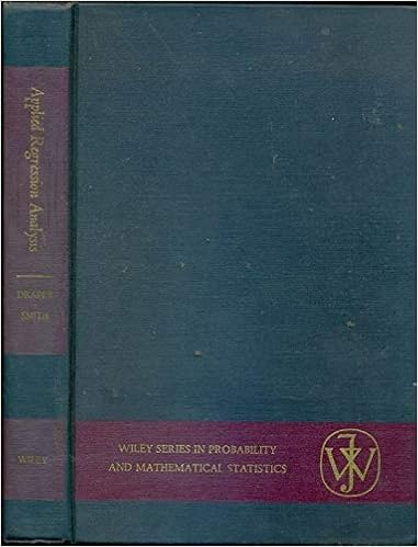 Applied Regression Analysis Wiley Series In Probability And Mathematical Statistics Draper Norman Richard Amazon Com Books