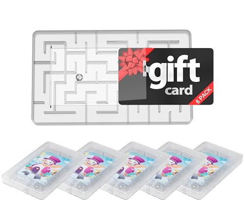 Gift Card Holder 6 Pack - Money Maze Puzzle Gift Card Box - Fun and Challenging for Kids and Adults