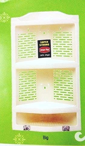MK Star Chetan Big Corner Size(48x29x19) Plastic Bathroom Corner Shelves Rack Stands for Bathroom, Kitchen Stands and Racks and Multipurpose Containers for Storage Rack Stand Big, Color May Vary