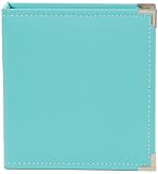 Simple Stories Faux Leather Binder, 6 by 8-Inch, Teal