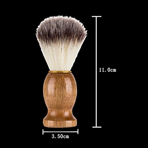 Lisin Men Shaving Brush Best Badger Hair Shave Wood Handle Razor Barber Tool - Thumbnail 3