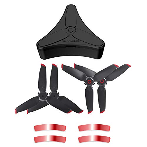 Case+2 Pairs Red Tip Propellers