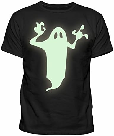 Mens Halloween Glow-in-The-Dark Ghost T-Shirt Colours New S-XXL