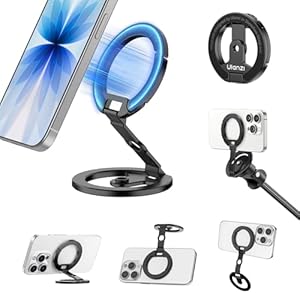 Ulanzi MA02 スマホスタンド 携帯リング MagSafe対応 スマホホルダー 両面マグネット 超强磁力 アルミ製