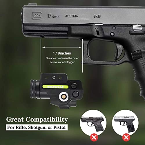 Urstac Laser Sight for Pistol,550 Lumens Gun Laser Light Combo, LED Tactical Flashlight Laser, 5 Modes Airsoft Gun Light Laser Combo,Pistol Green Laser Sight for Outdoor Hunting Defense Training