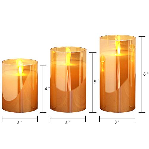 GenSwin LED Flameless Flickering Battery Operated Candles with Remote