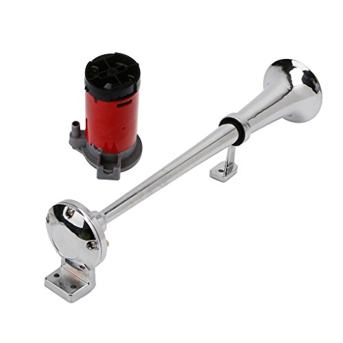 Xumeili 12V 150dB Air Horn Chrome Super Loud with Compressor For Auto Truck Boat Train - Thumbnail 2