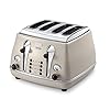 DeLonghi-Icona-Vintage-4-slot-toaster-reheat-defrost-one-side-bagel-6-browning-settings-CTOV4003BG-Beige De'Longhi Icona Vintage 4 slot toaster, reheat, defrost, one-side bagel & 6 browning settings, CTOV4003BG, Beige