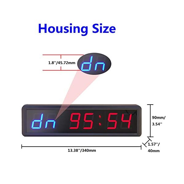 BTBSIGN 1.8'' LED Interval Workout Timer Countdown Stopwatch - Image 3