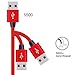 Mribo 3PACK (3+6+10)FT Lightning Cable Nylon Braided Charging Cable USB Cord for iPhone,iPad,iPod.New Version(Red)